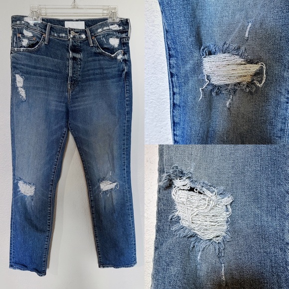 Mother Superior Trickster Ankle Straight Leg Jeans On Holy Ground Wash size 29 - Picture 10 of 13